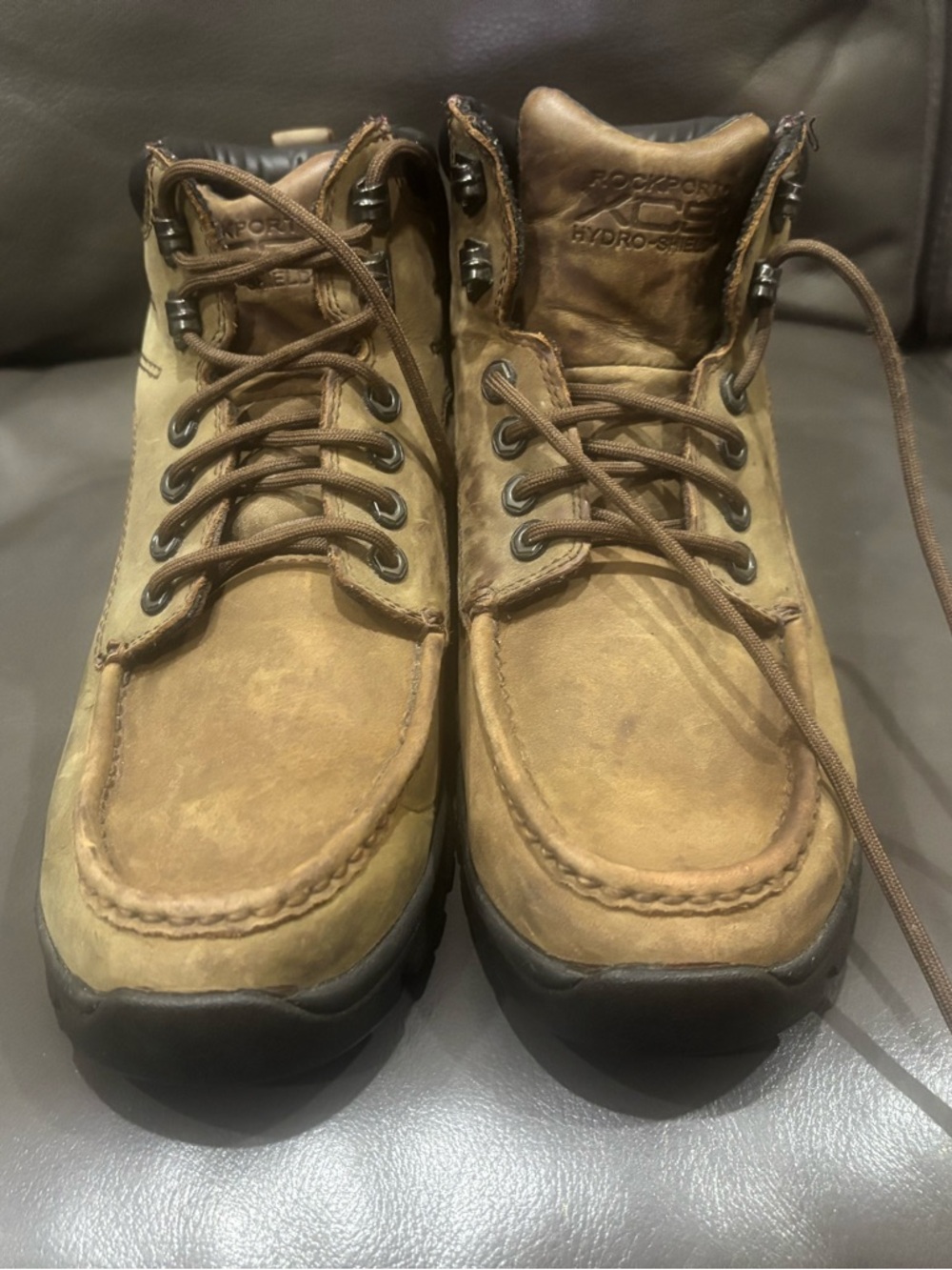 Rockport XCS Men's Tan Leather Boots-Size  9.5